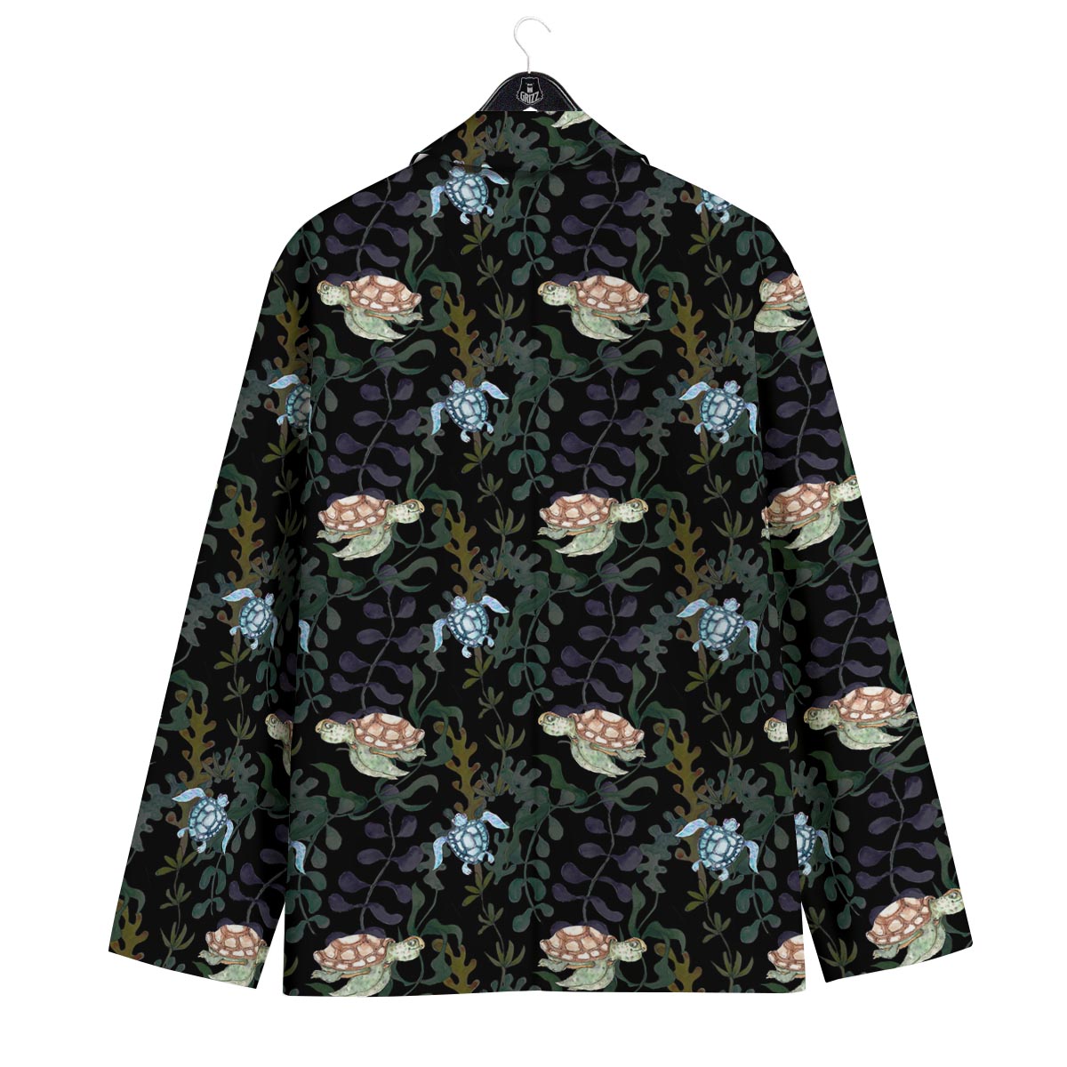 Painting Sea Turtle Print Pattern Men's Sport Coat-grizzshop