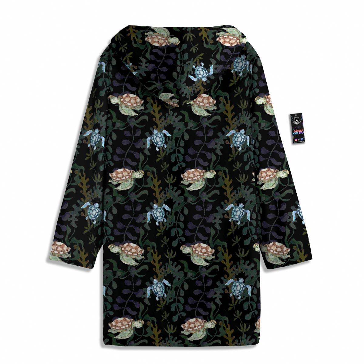 Painting Sea Turtle Print Pattern Men's Windbreaker Jacket-grizzshop