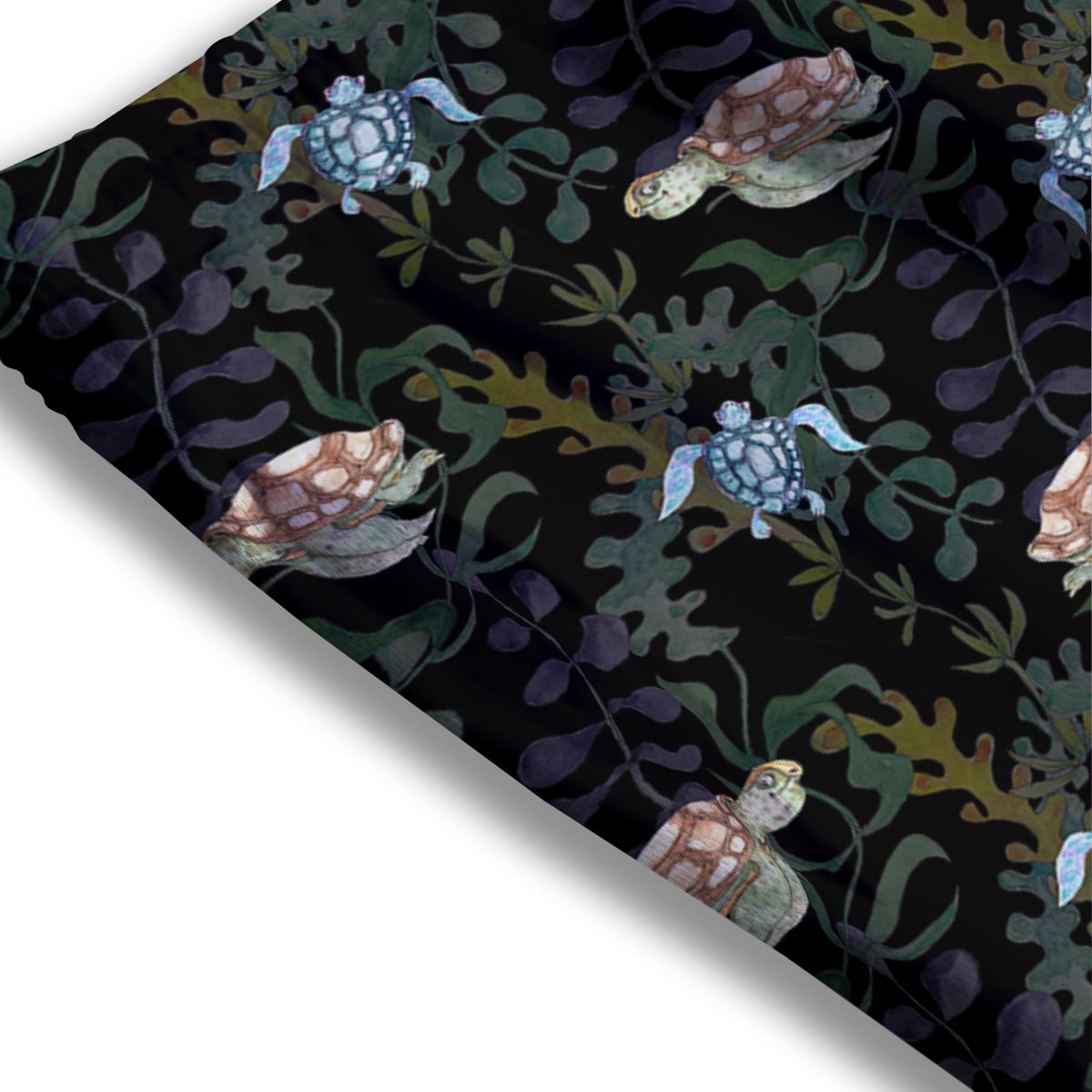 Painting Sea Turtle Print Pattern Mesh Shorts