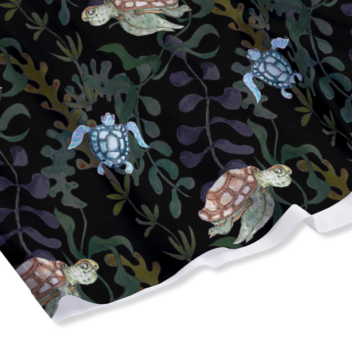 Painting Sea Turtle Print Pattern Mesh Shorts