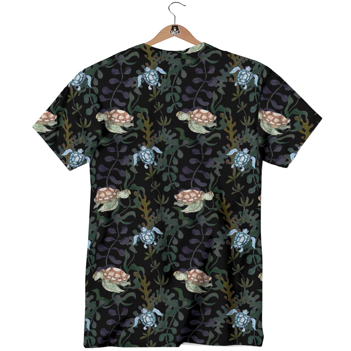 Painting Sea Turtle Print Pattern T-Shirt-grizzshop