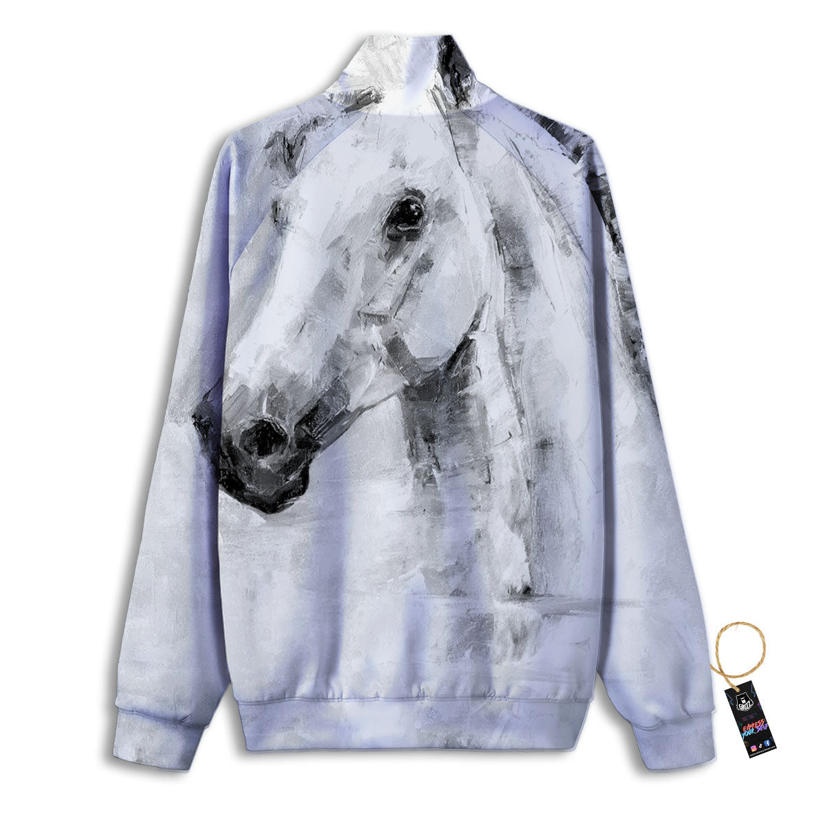Painting Sea Turtle Print Pattern Track Jacket-grizzshop