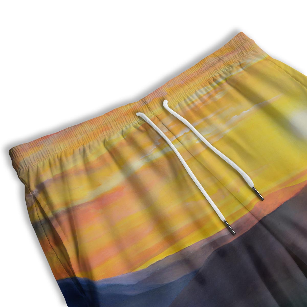 Painting Sunset Horse Print Men's Athletic Shorts