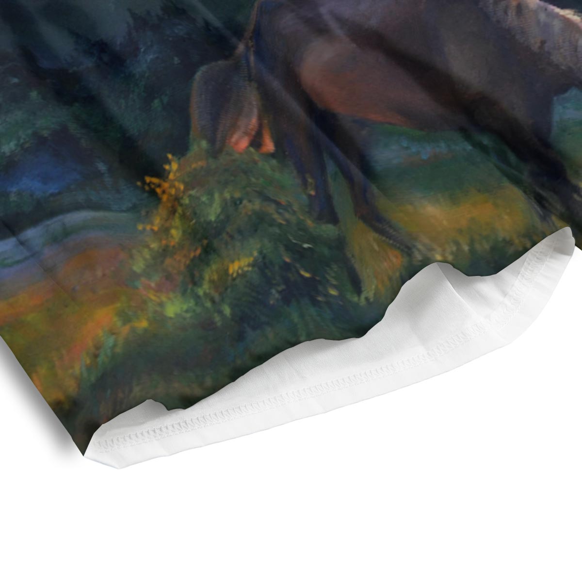 Painting Sunset Horse Print Men's Athletic Shorts