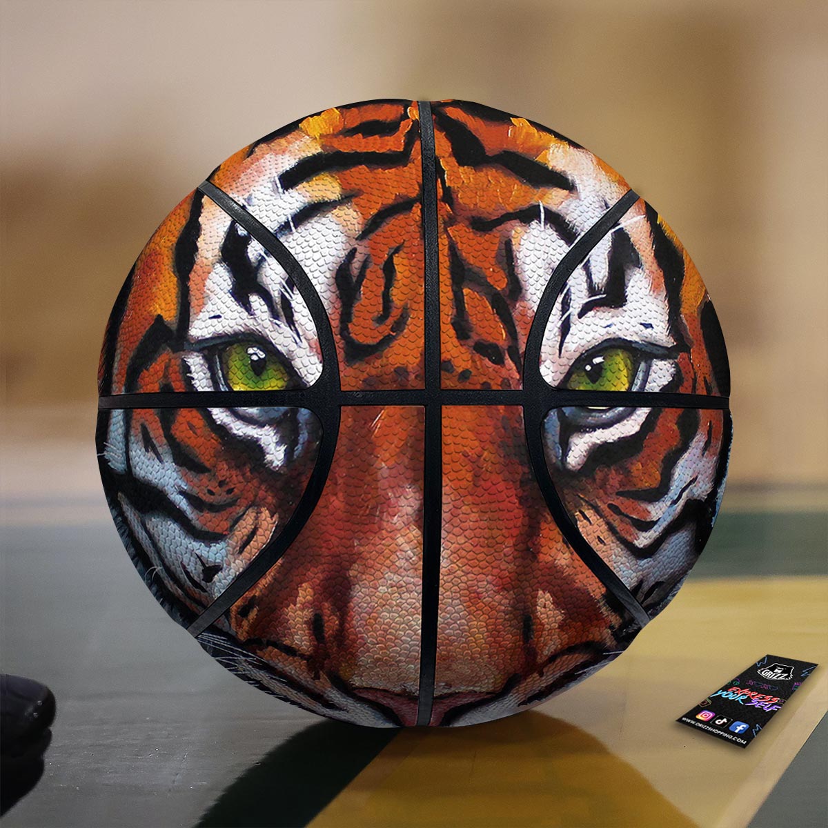 Painting Tiger Print Basketball