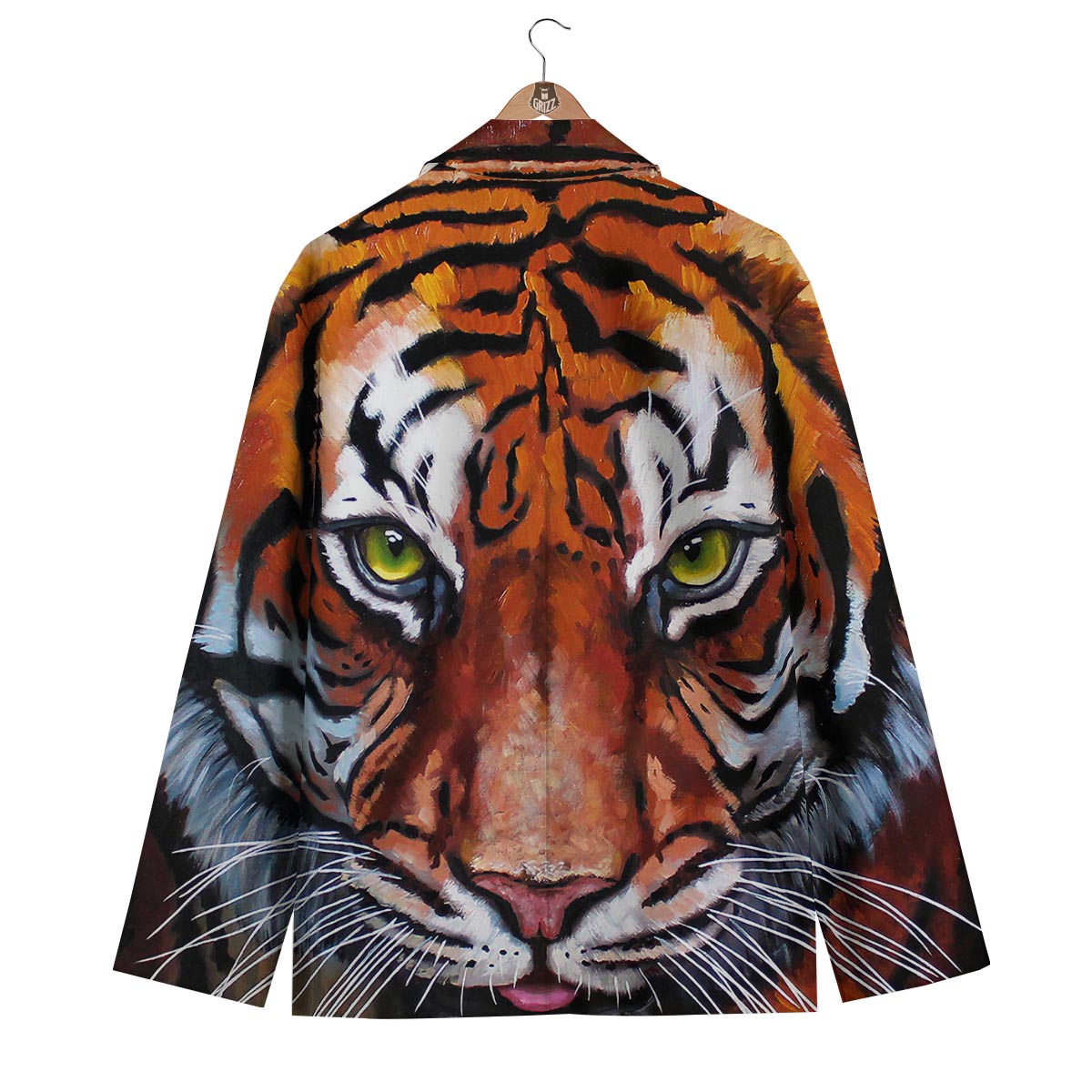Painting Tiger Print Men's Blazer-grizzshop