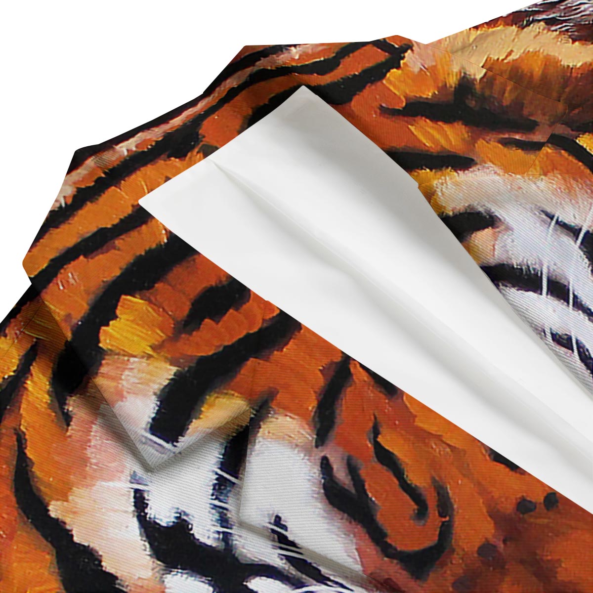 Painting Tiger Print Men's Blazer-grizzshop