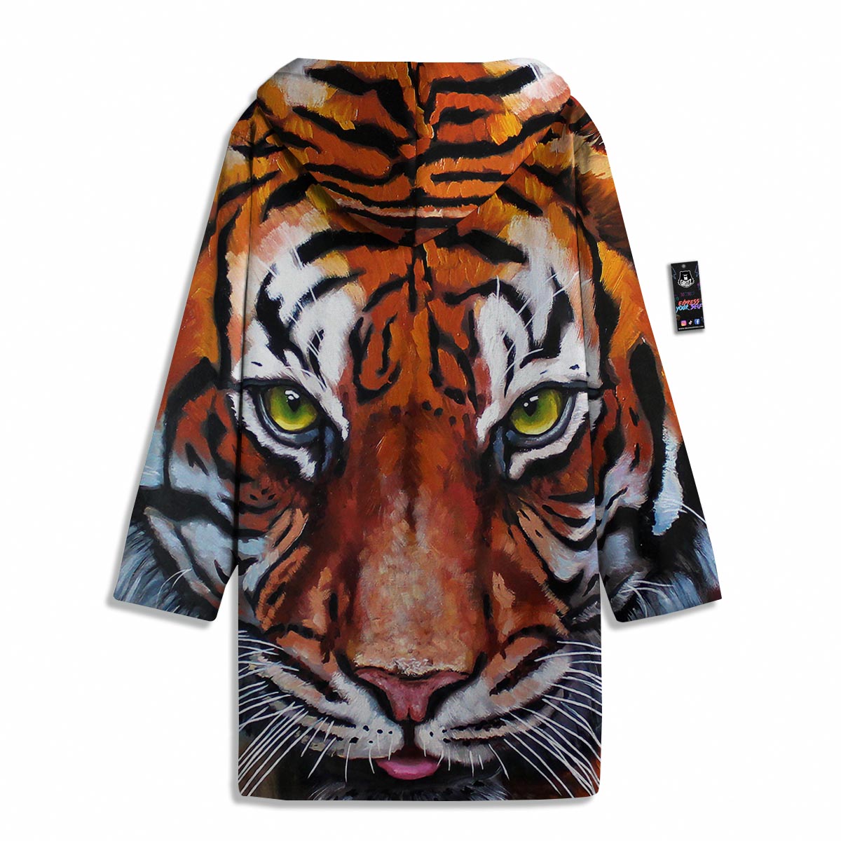Painting Tiger Print Men's Windbreaker Jacket-grizzshop