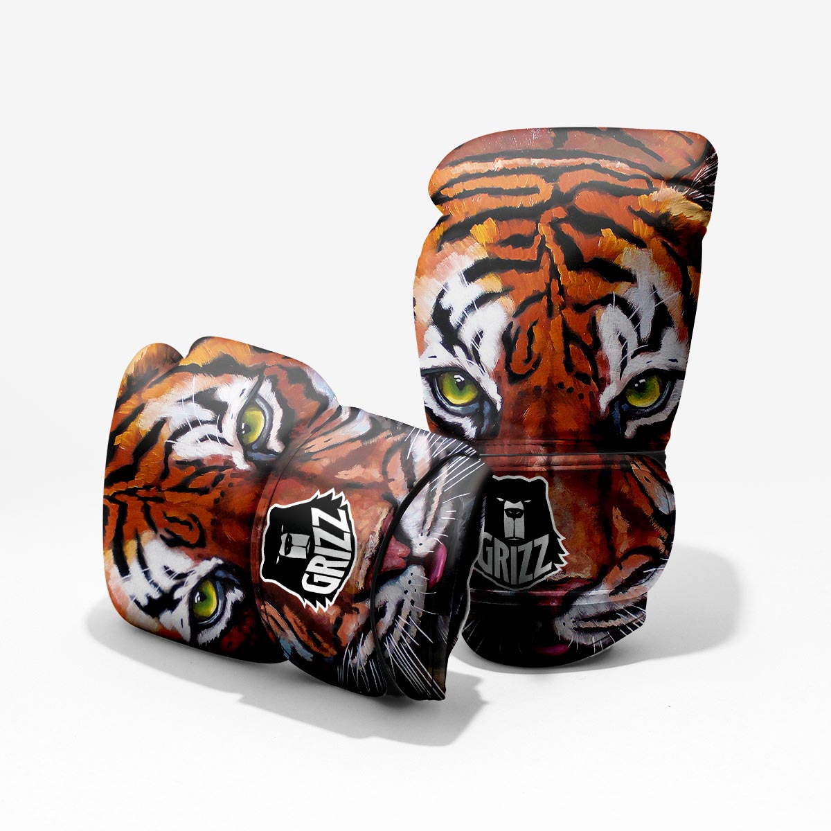 Painting Tiger Print Pro Boxing Glove