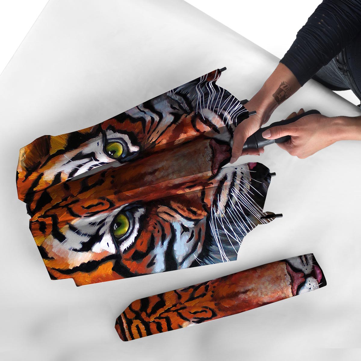 Painting Tiger Print Umbrella-grizzshop