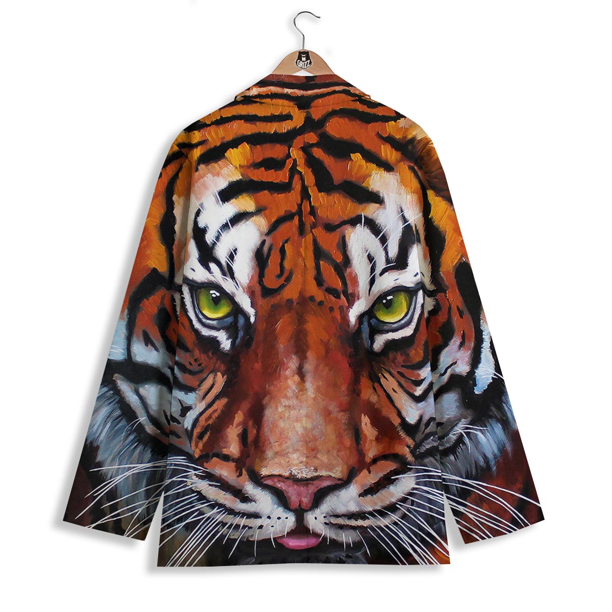 Painting Tiger Print Women's Blazer-grizzshop