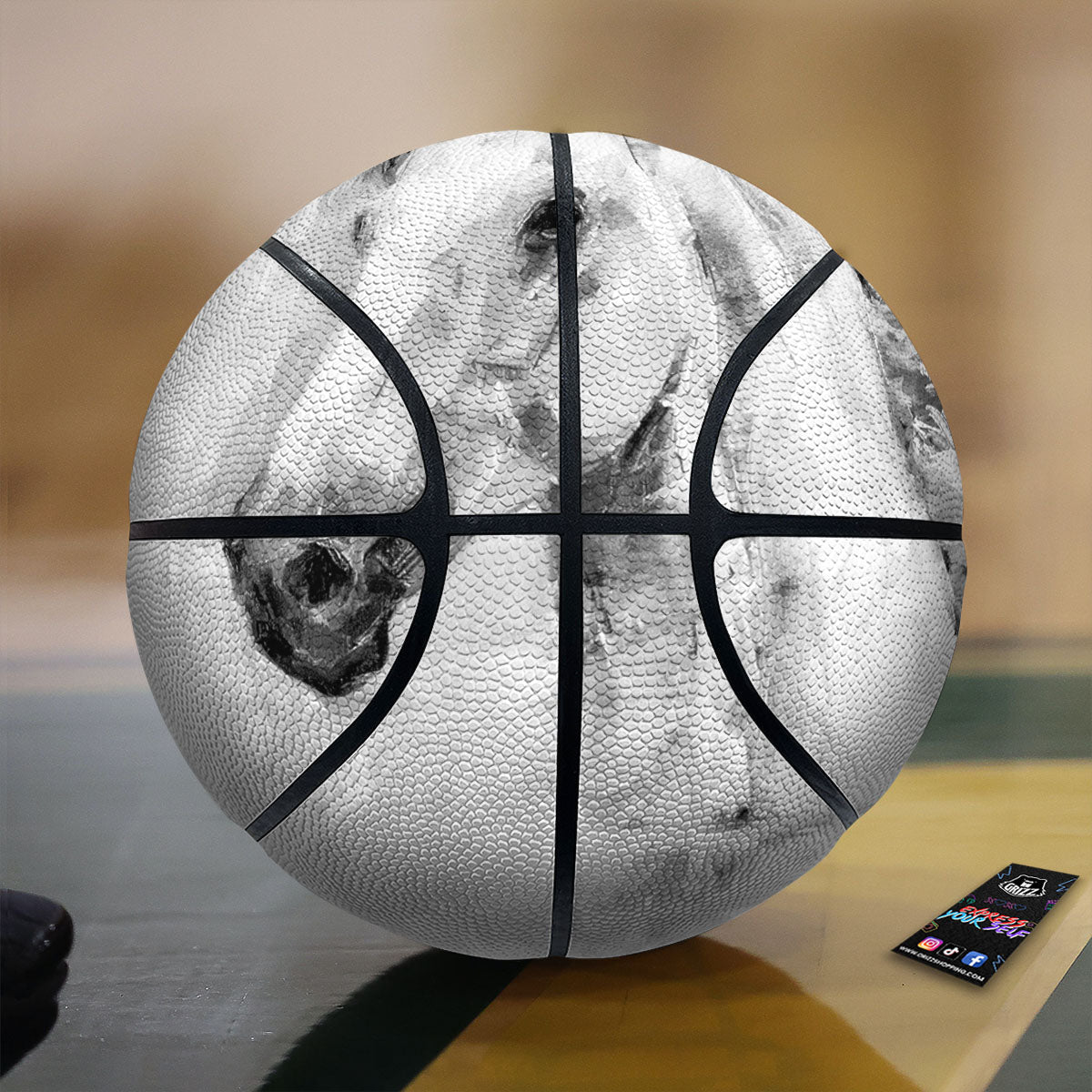 Painting White Horse Print Basketball