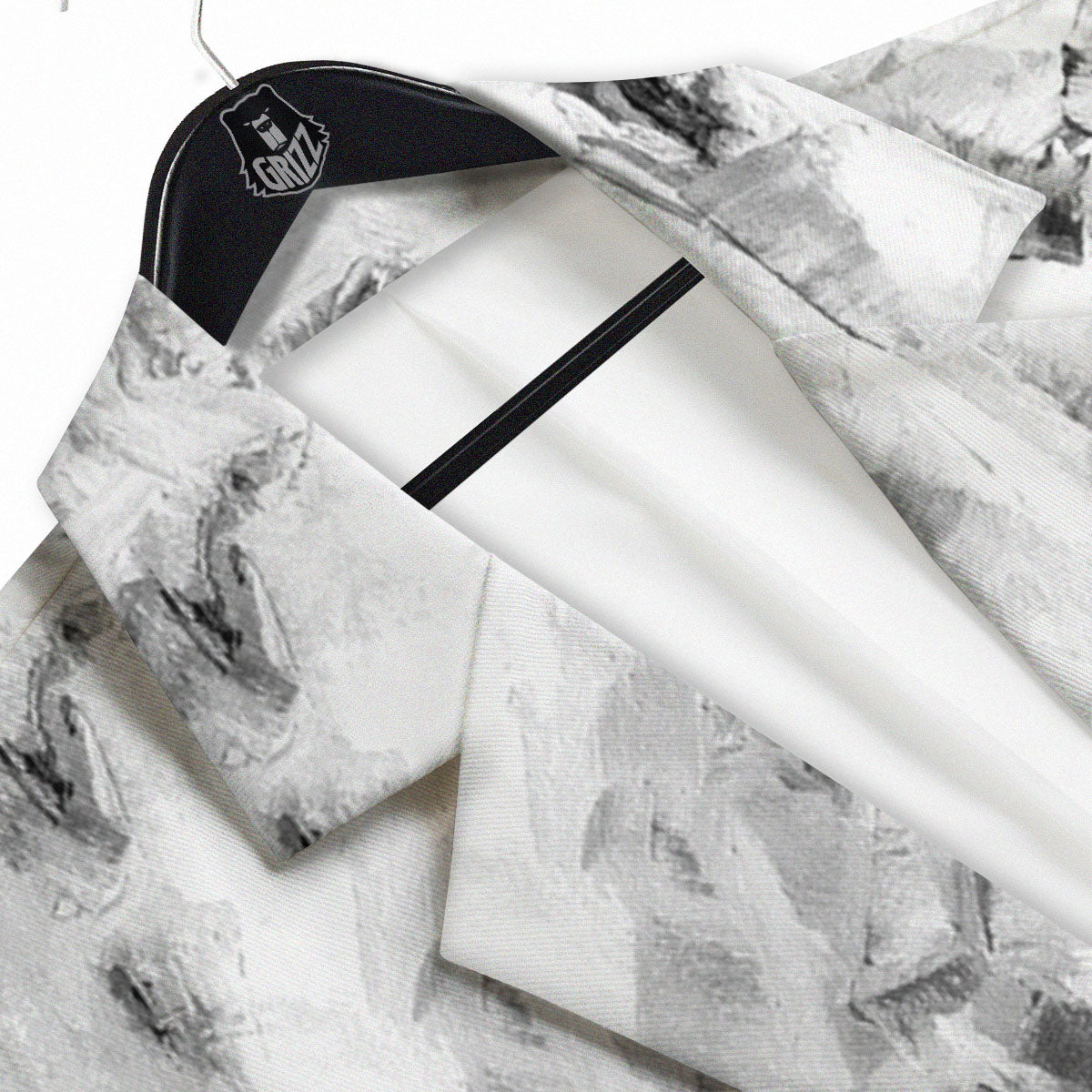 Painting White Horse Print Men's Sport Coat-grizzshop