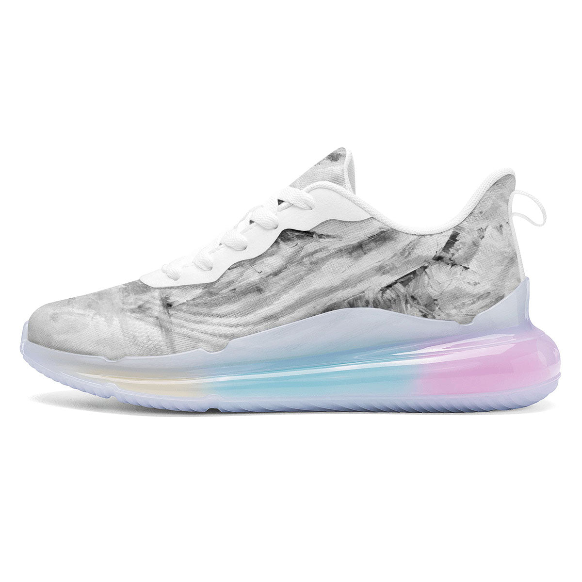 Painting White Horse Print Running Sneakers-grizzshop