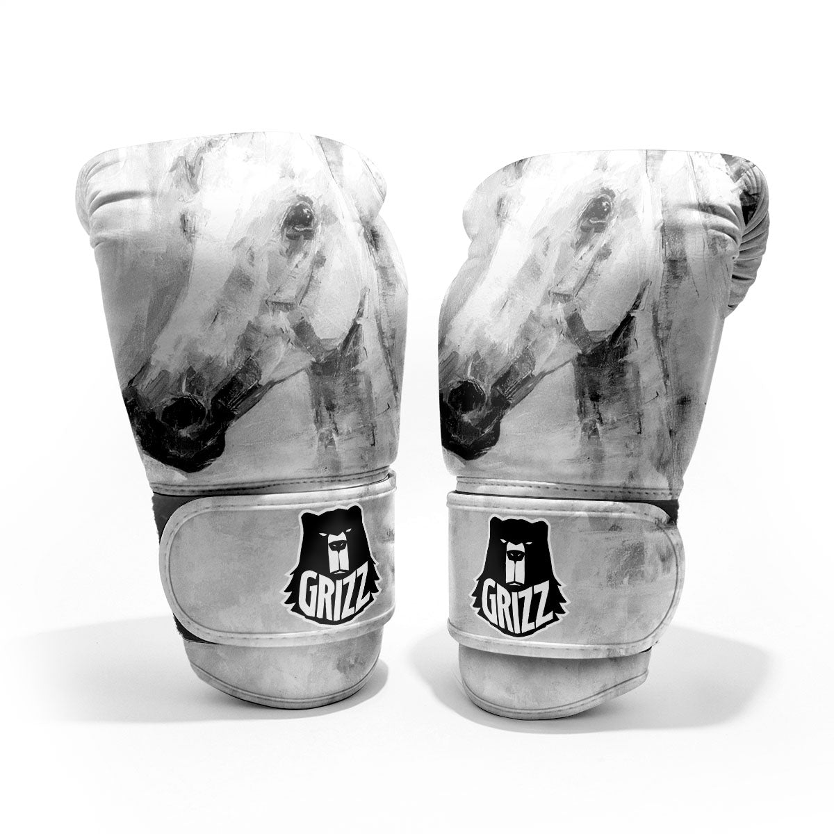 Painting White Horse Print Pro Boxing Glove