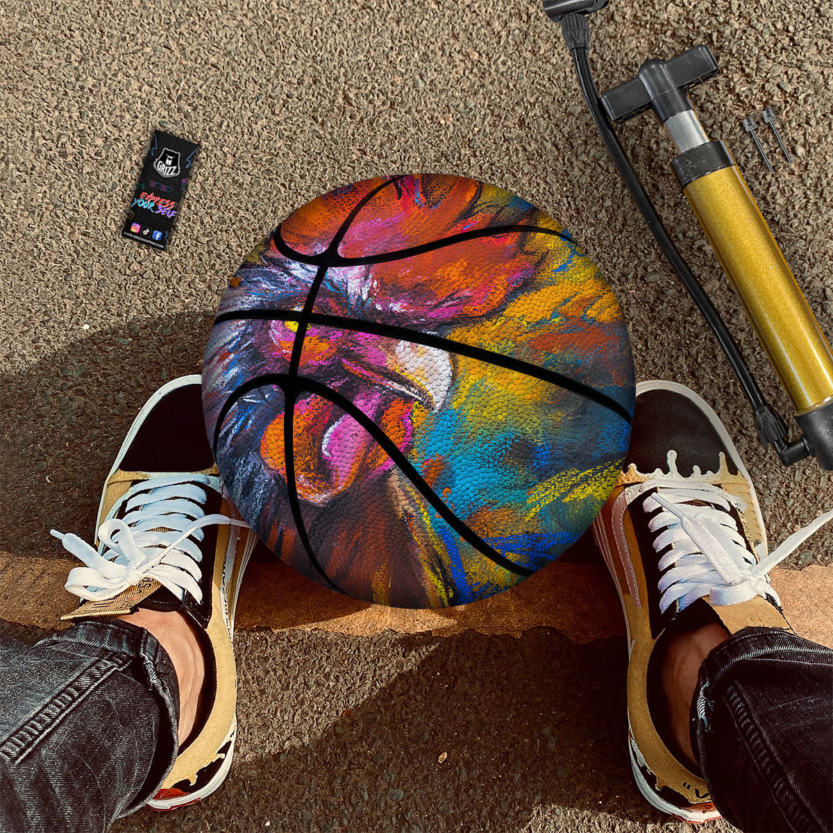 Painting Tiger Print Basketball