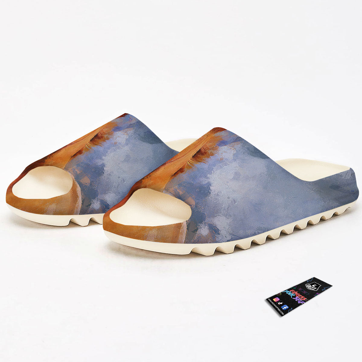 Painting Running Horses Print Sandals-grizzshop