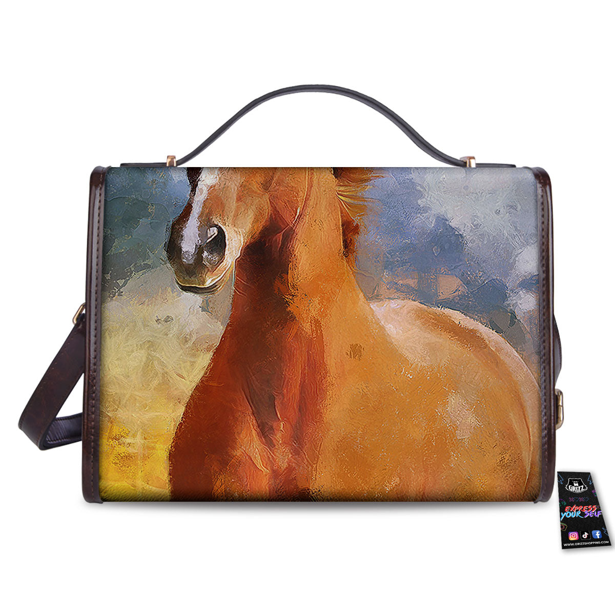 Painting Running Horses Print Women's Satchel Bag