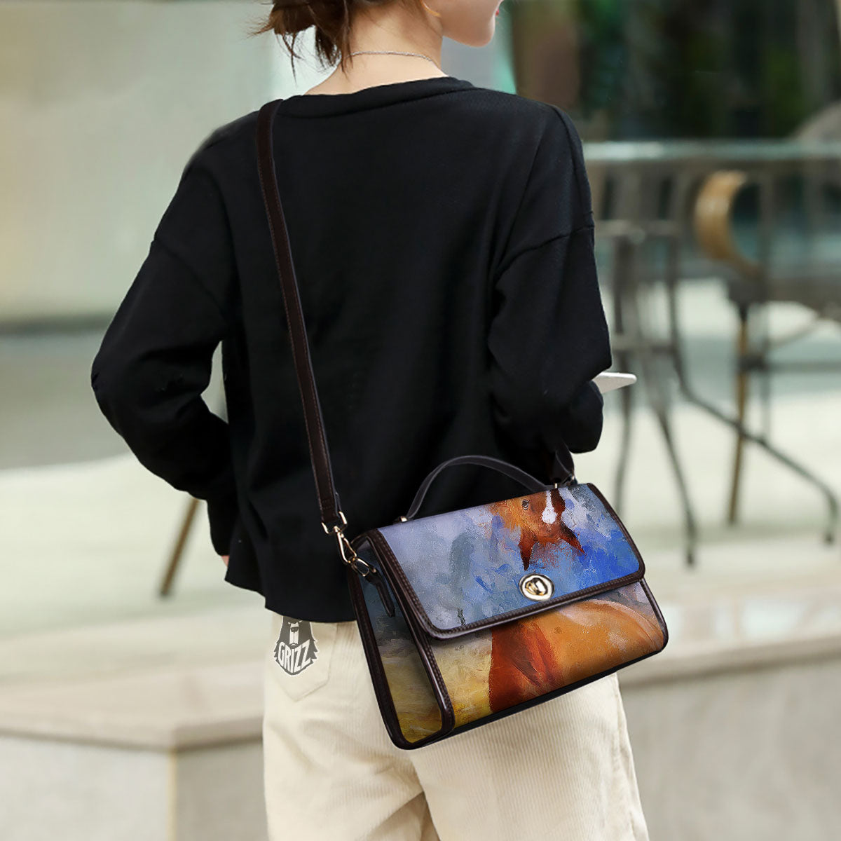 Painting Running Horses Print Women's Satchel Bag