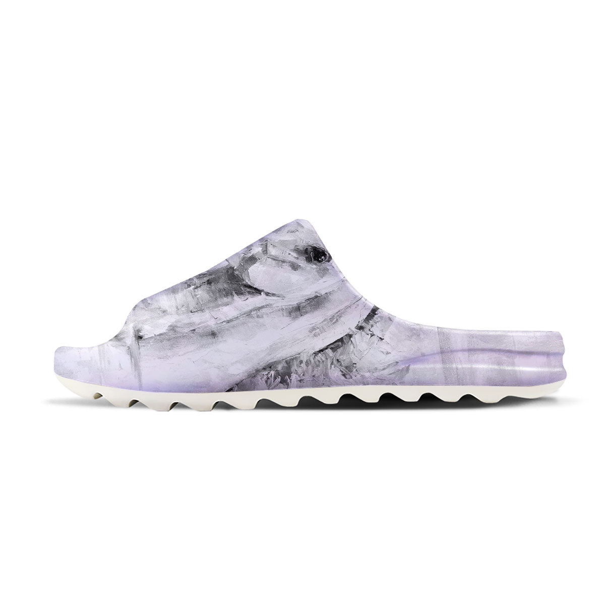 Painting White Horse Print Sandals-grizzshop