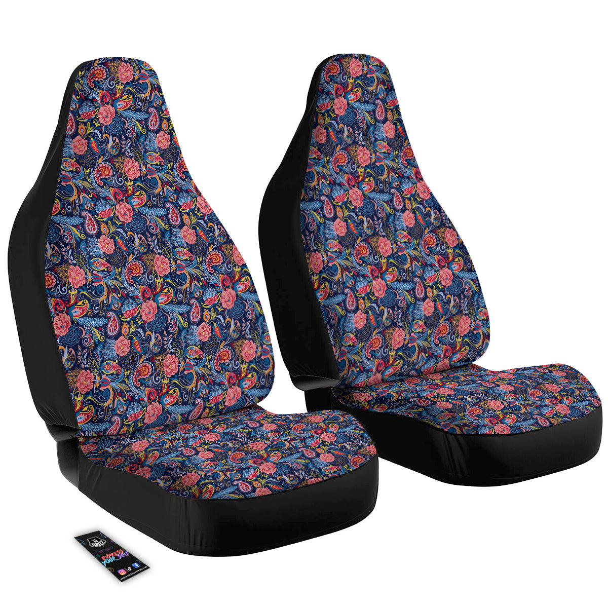 Paisley Art Print Pattern Car Seat Covers-grizzshop