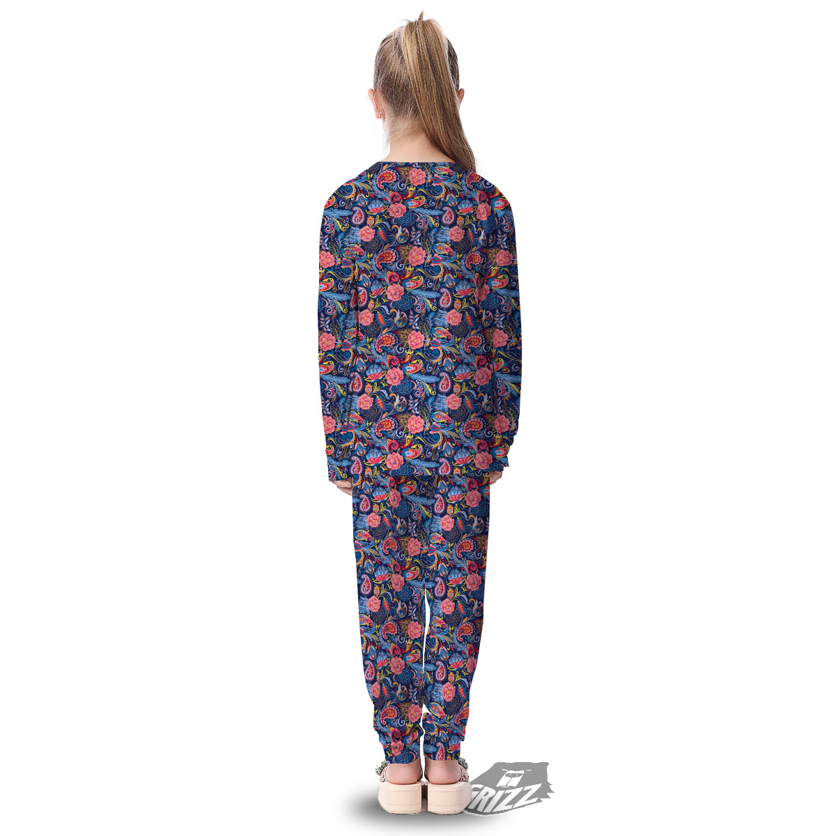 Paisley Art Print Pattern Kid's Pajamas-grizzshop