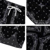 Paisley Bandana Black And White Print Pattern Men's Running Shorts-grizzshop