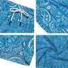 Paisley Bandana Light Blue Print Men's Running Shorts-grizzshop