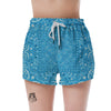 Paisley Bandana Light Blue Print Women's Shorts-grizzshop