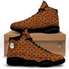 Paisley Bandana Orange Print Black Basketball Shoes-grizzshop