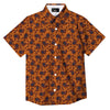 Paisley Bandana Orange Print Button Up Shirt-grizzshop