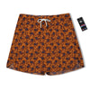 Paisley Bandana Orange Print Men's Running Shorts-grizzshop