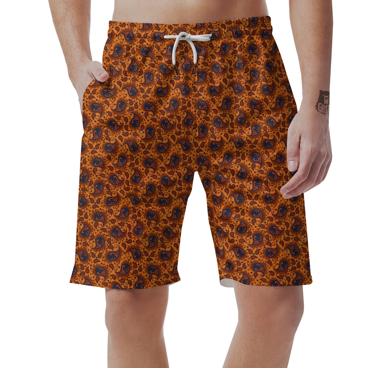 Orange sales bandana shorts