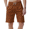 Paisley Bandana Orange Print Men's Shorts-grizzshop