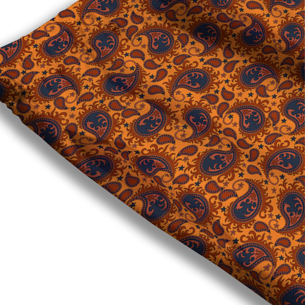 Paisley Bandana Orange Print Mesh Shorts