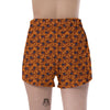 Paisley Bandana Orange Print Women's Shorts-grizzshop