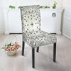 Paisley Bandana White And Black Print Dining Chair Slipcover-grizzshop