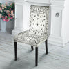 Paisley Bandana White And Black Print Dining Chair Slipcover-grizzshop