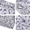 Paisley Bandana White And Black Print Men's Running Shorts-grizzshop