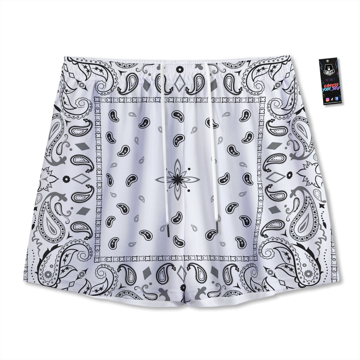 Penguin Cute Snowy Print Pattern Mesh Shorts