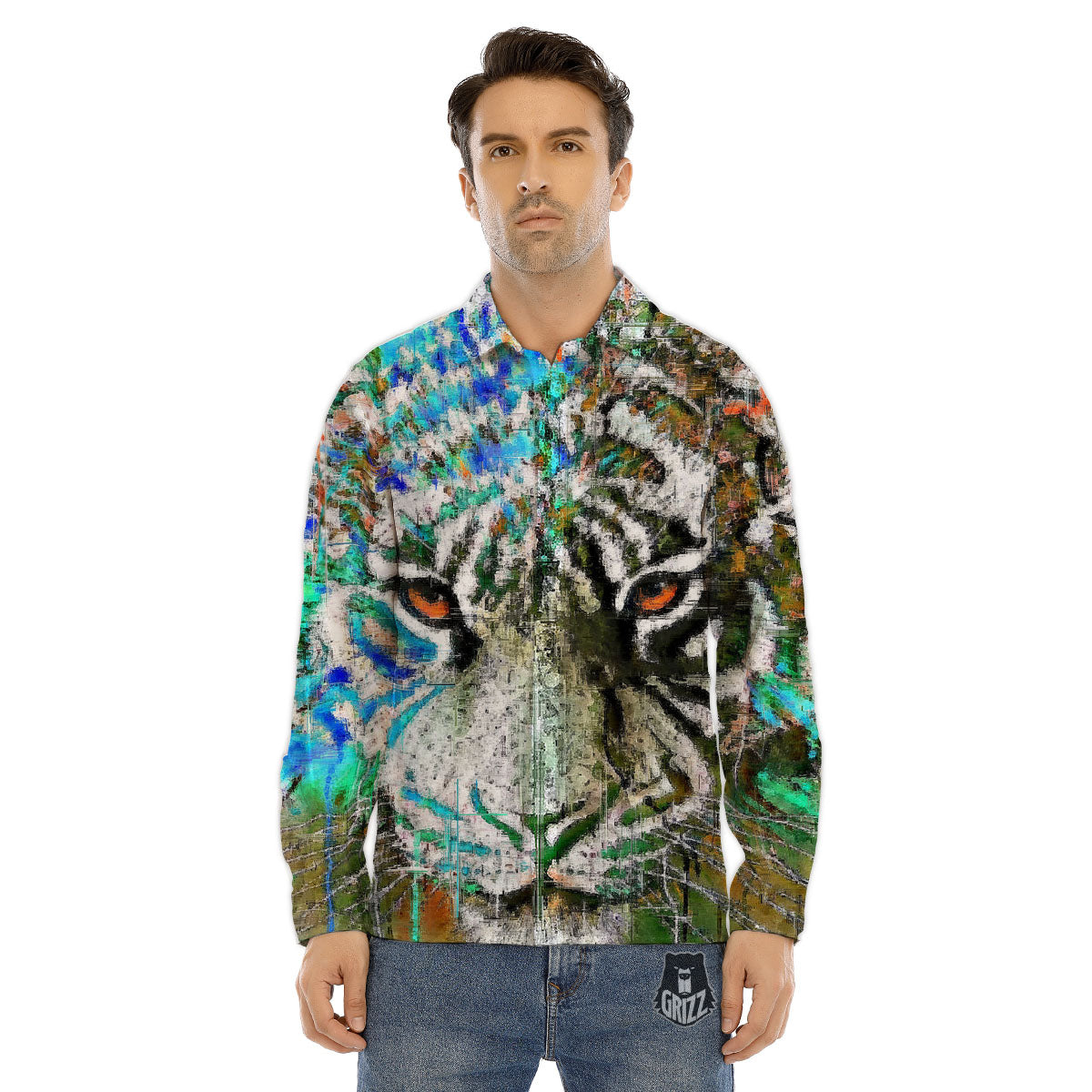 Paisley Bandana White And Red Print Men's Dress Shirts-grizzshop