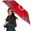 Paisley Bandana White And Red Print Umbrella-grizzshop