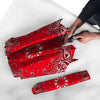 Paisley Bandana White And Red Print Umbrella-grizzshop