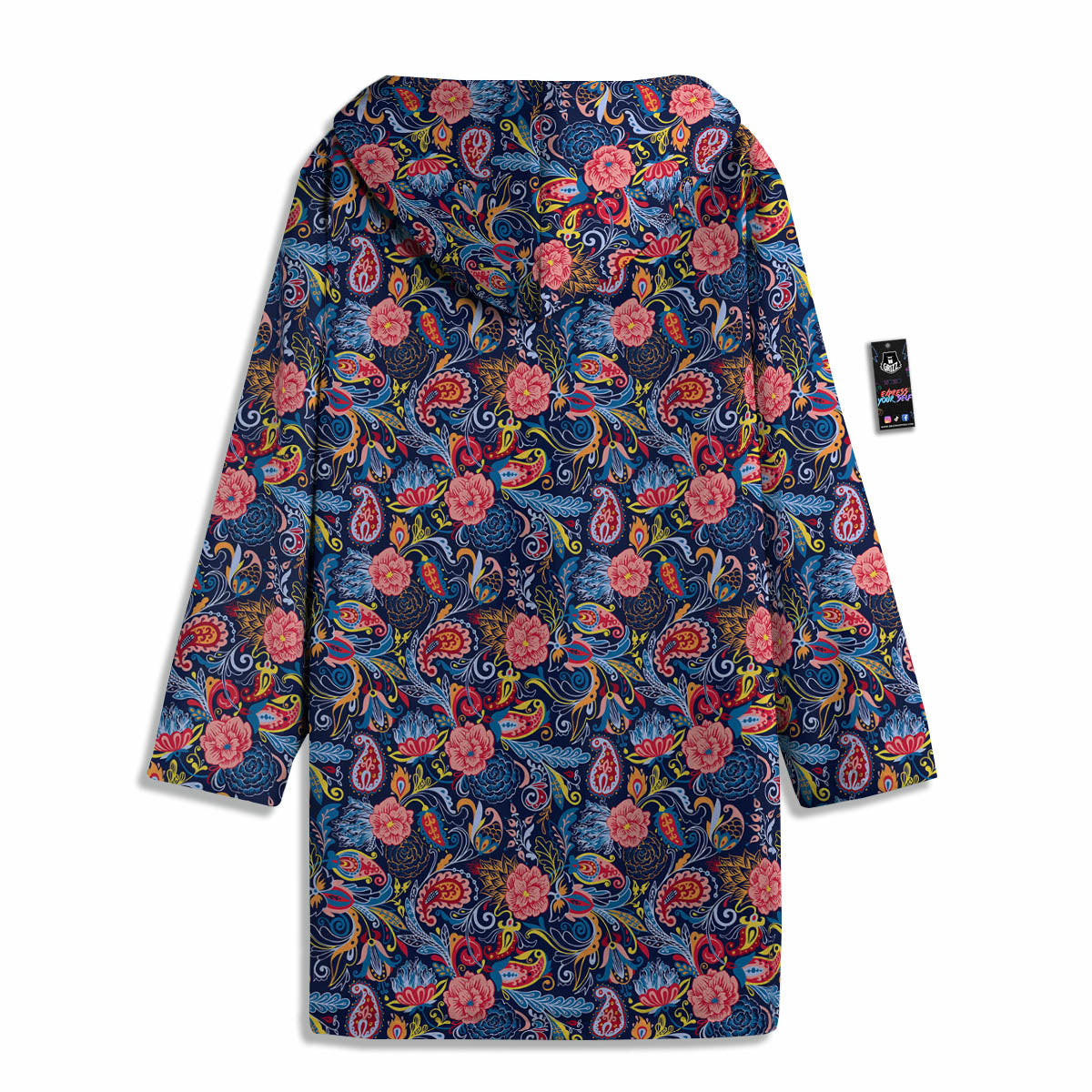 Paisley Blue Print Pattern Men's Windbreaker Jacket-grizzshop