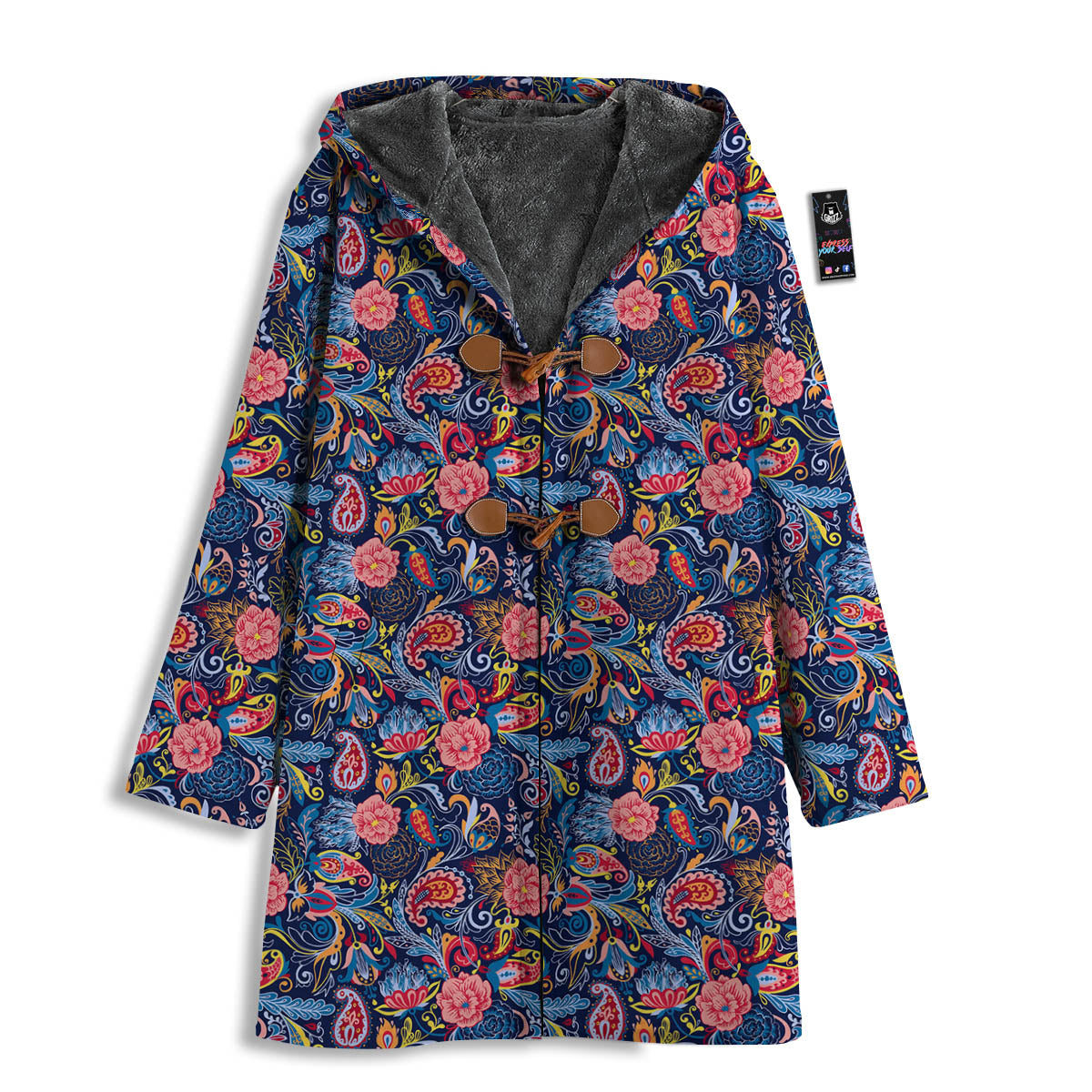 Paisley Blue Print Pattern Men's Windbreaker Jacket-grizzshop