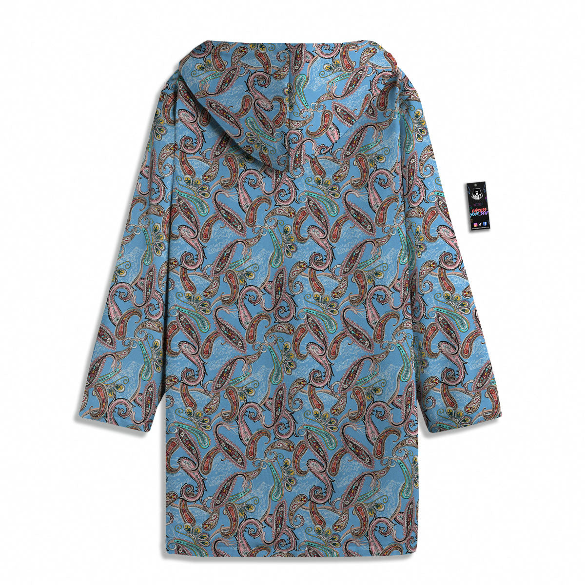 Paisley Bohemian Blue Sky Print Pattern Men's Windbreaker Jacket-grizzshop