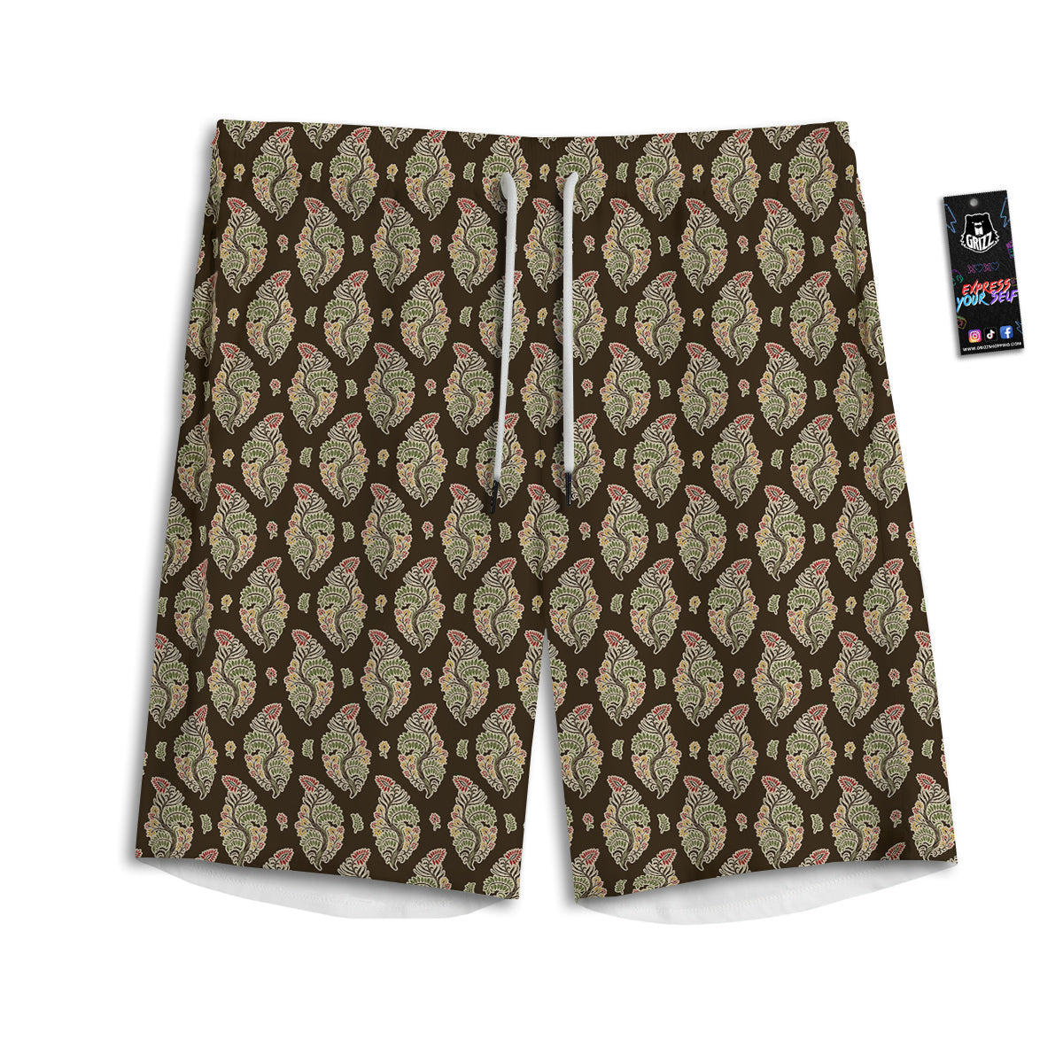 Pizza Pepperoni Print Men's Athletic Shorts