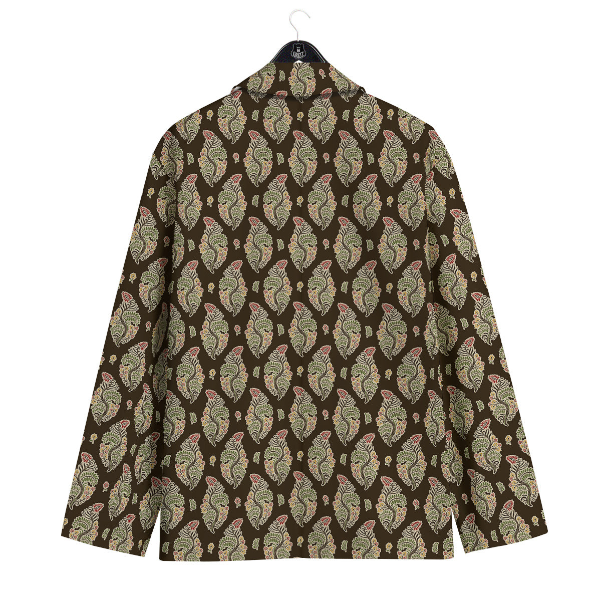 Paisley Bohemian Dark Print Pattern Men's Sport Coat-grizzshop