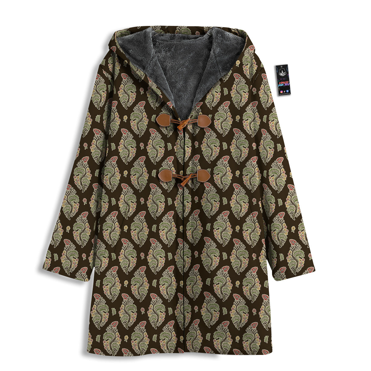Paisley Bohemian Dark Print Pattern Men's Windbreaker Jacket-grizzshop