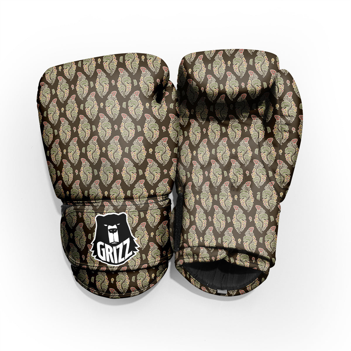 Paisley Bohemian Dark Print Pattern Pro Boxing Glove